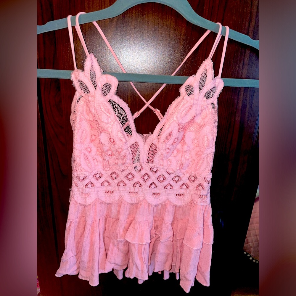 Pink Lace Blouse